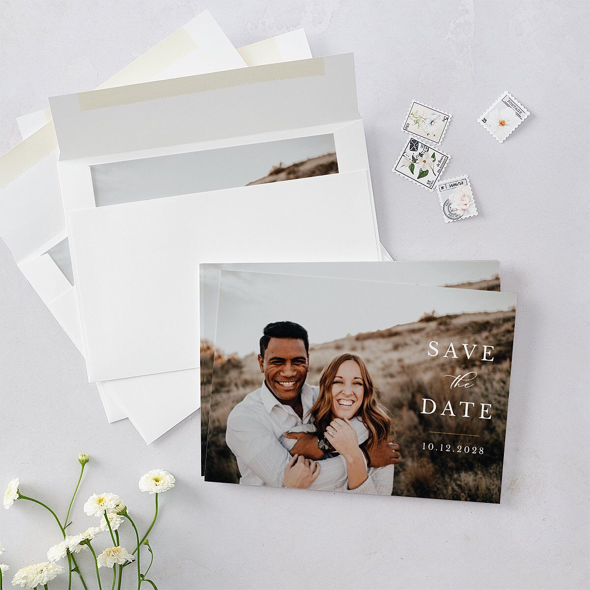 Eucalyptus Frame Save The Date Cards — view 5
