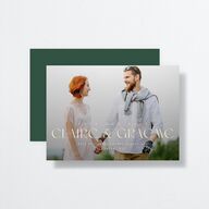 Tartan Crest Save the Date Cards Moody Blue Signature smooth No