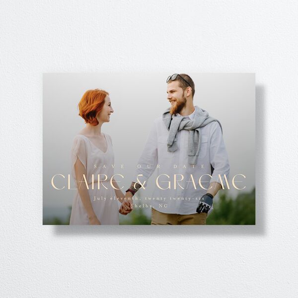 Tartan Crest Save the Date Cards Moody Blue Signature smooth No
