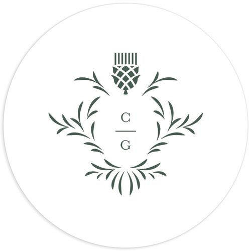 Tartan Crest Wedding Stickers Pool