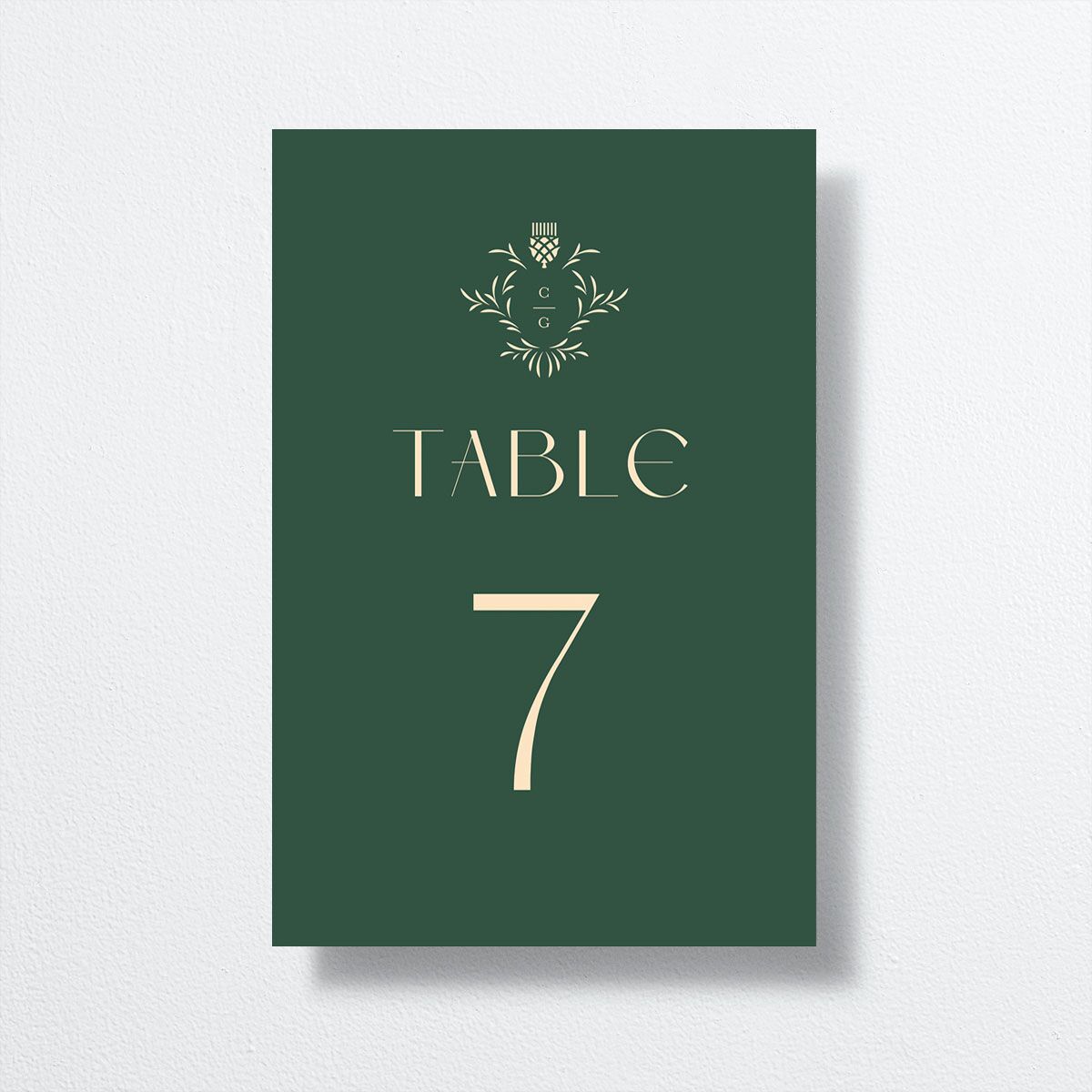 Tartan Crest Table Numbers Moody Blue Signature