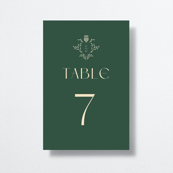 Tartan Crest Table Numbers Moody Blue Signature