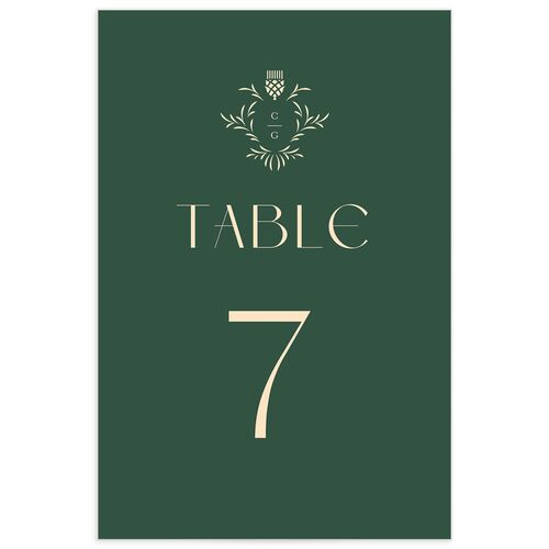 Tartan Crest Table Numbers Moody Blue Signature