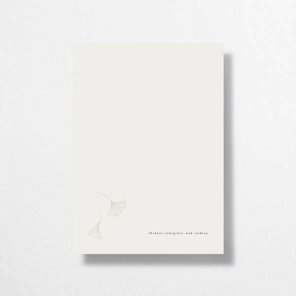 Ginkgo Leaves Rehearsal Dinner Invitations Champagne Signature