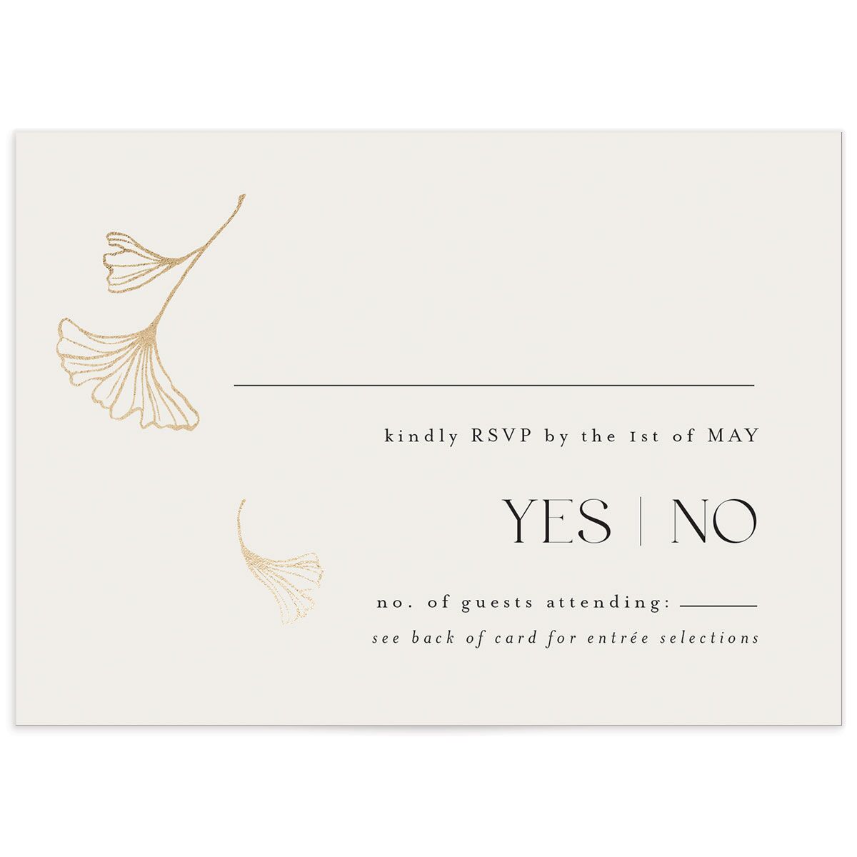 Ginkgo Leaves Wedding Response Cards