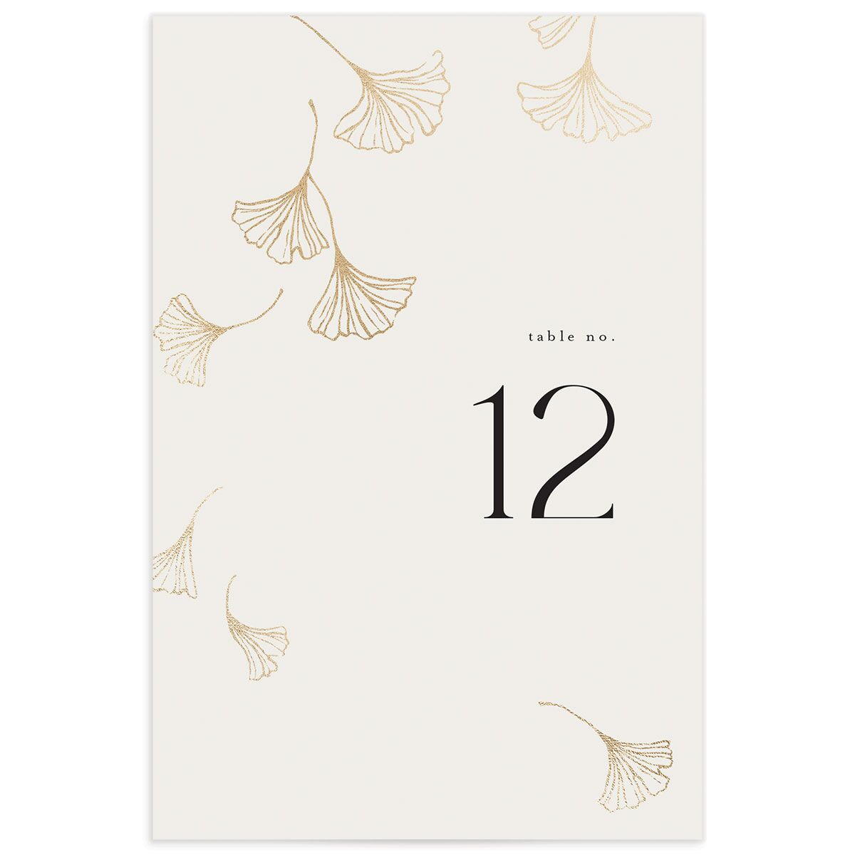 Ginkgo Leaves Table Numbers