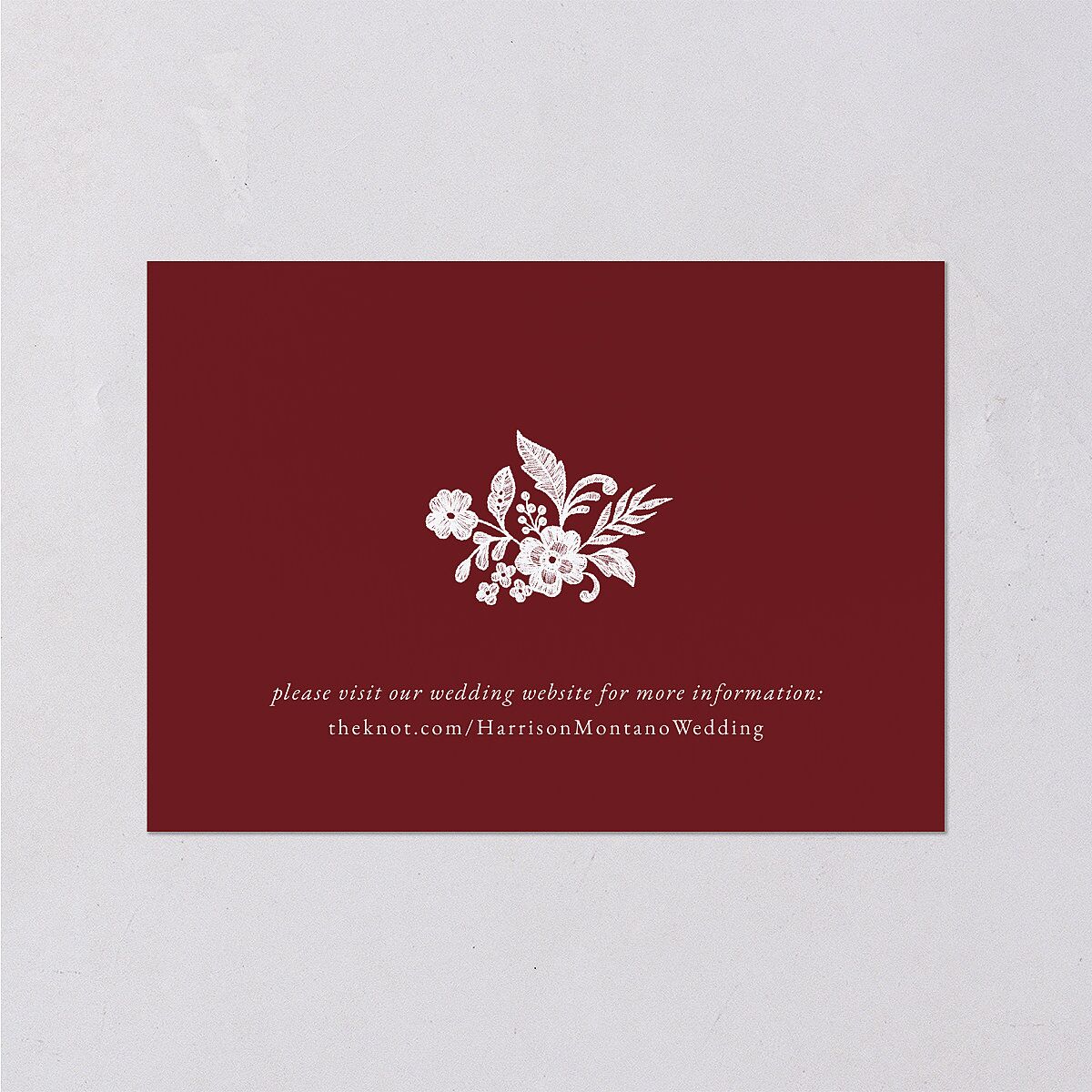Ornate Lace Wedding Enclosure Cards Maroon Signature