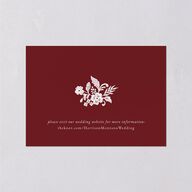 Ornate Lace Wedding Enclosure Cards Maroon Signature