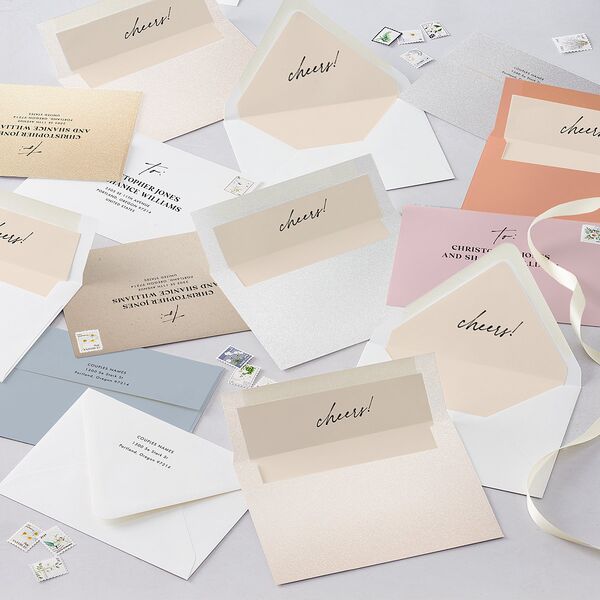 Happily Ever After Party Euro Envelope Liners Luxe Pure White