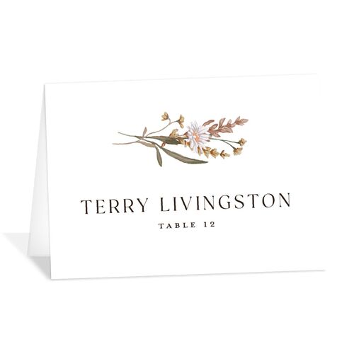 Mountain Wildflowers Place Cards Mocha Signature