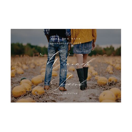 Western Valley Save the Date Postcards Slate