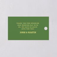 Wedstock Favor Gift Tags Scottish Green Signature