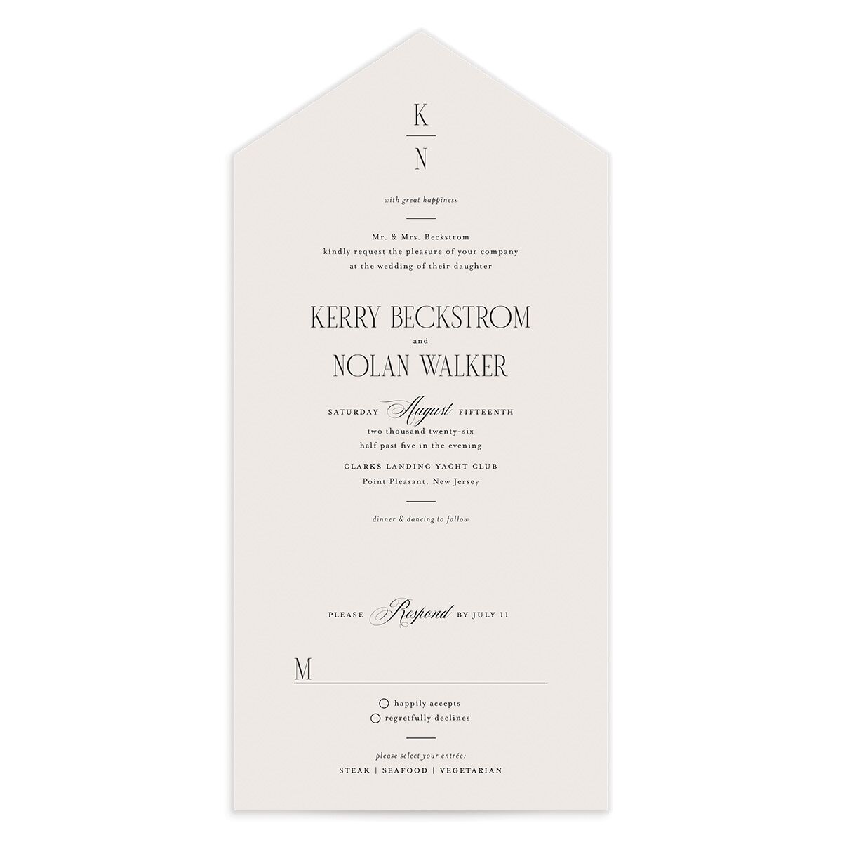 Cosmopolitan All-in-One Wedding Invitations