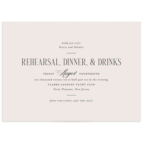 Cosmopolitan Rehearsal Dinner Invitations - 