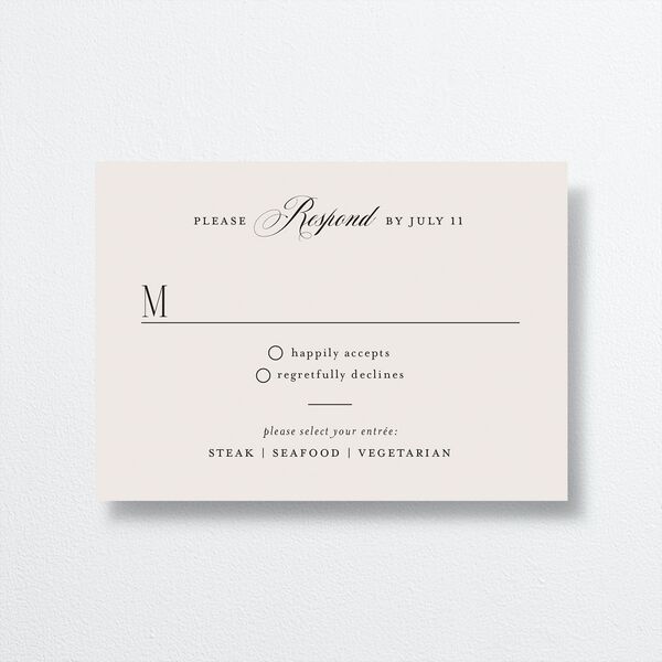 Cosmopolitan Wedding Response Cards front
