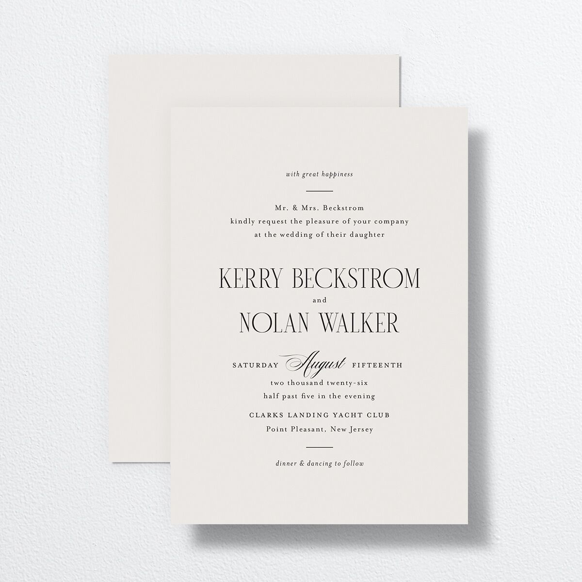 Cosmopolitan Wedding Invitations Champagne Signature No Standard