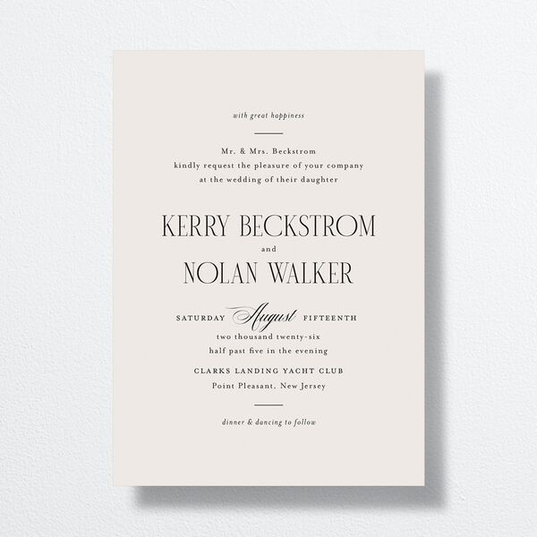 Cosmopolitan Wedding Invitations Champagne Signature No Standard