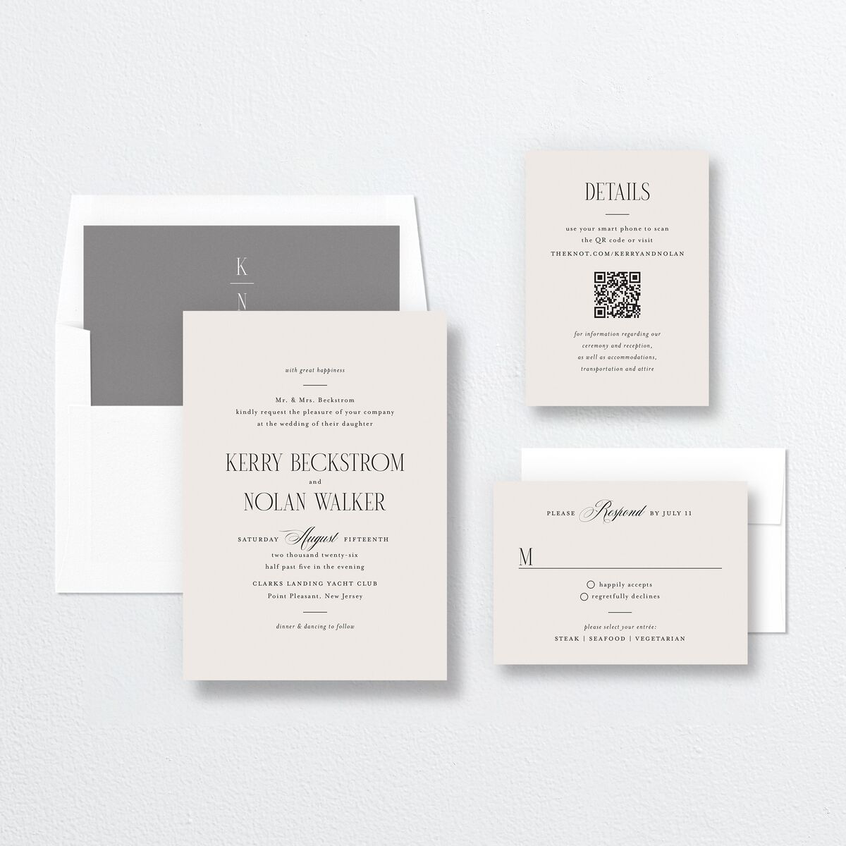 Cosmopolitan Wedding Invitations Champagne Signature No Standard
