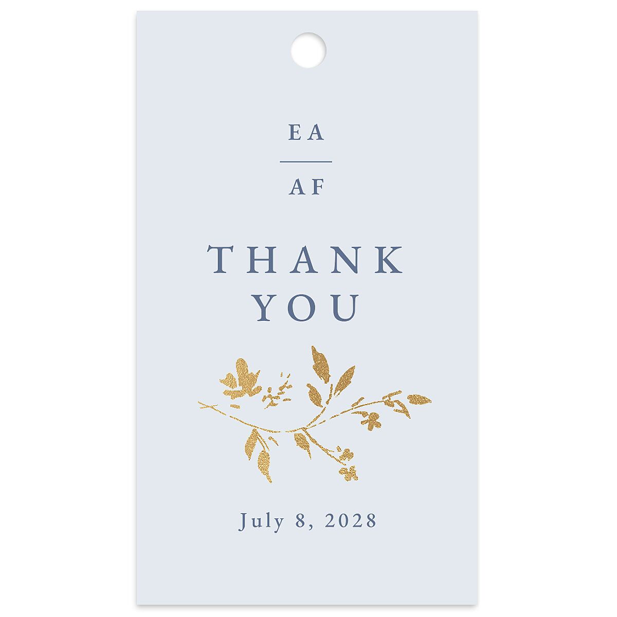 Timeless Floral Foil Favor Gift Tags