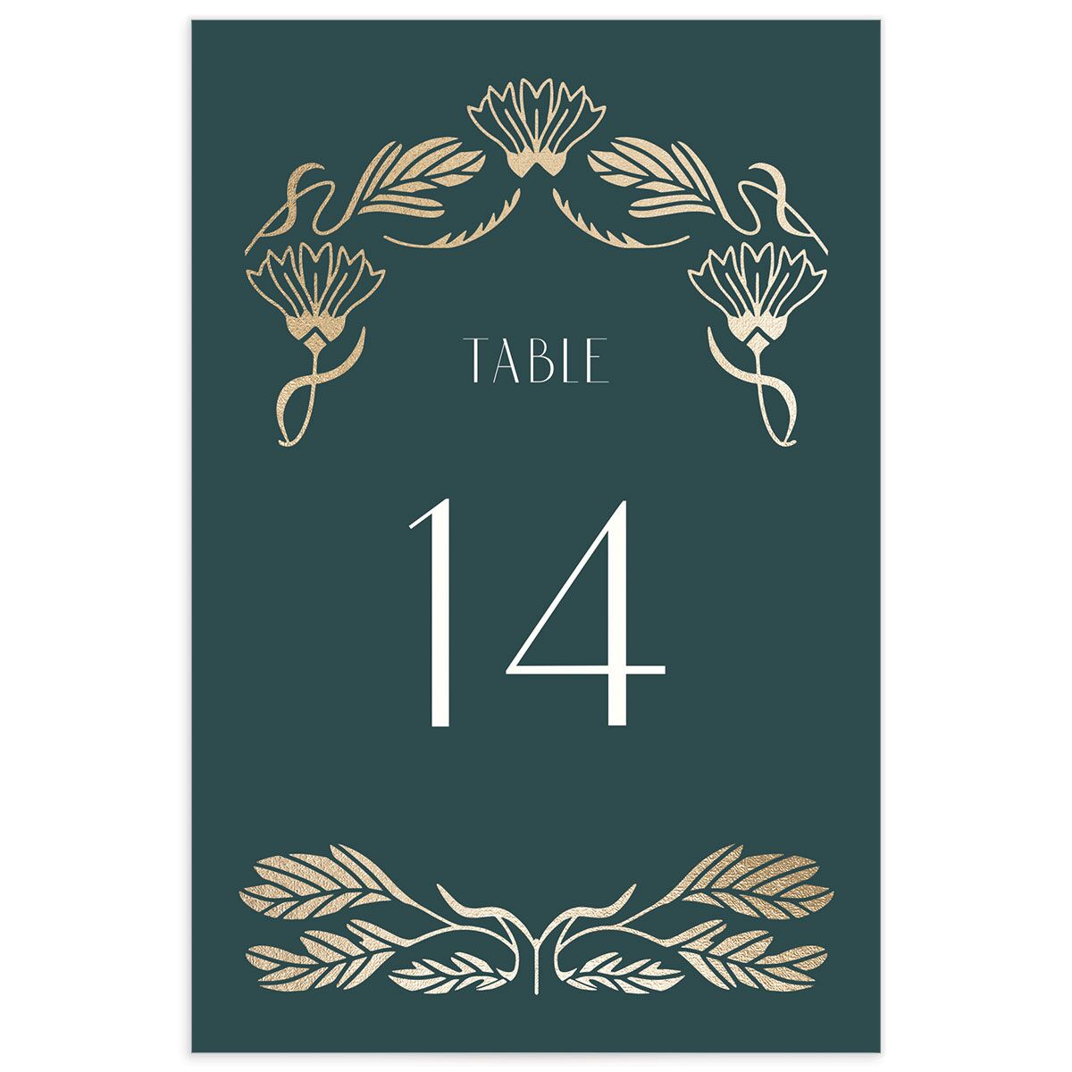 Elegant Nouveau Table Numbers