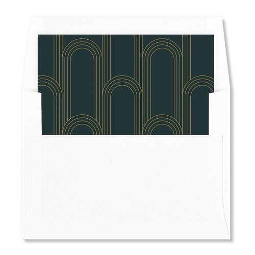 Old Hollywood Glam Envelope Liners Forest Standard