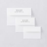 Watercolor Cactus Wedding Invitation Envelopes White Standard Pure White Both Recipient and Return Addresses Signature
