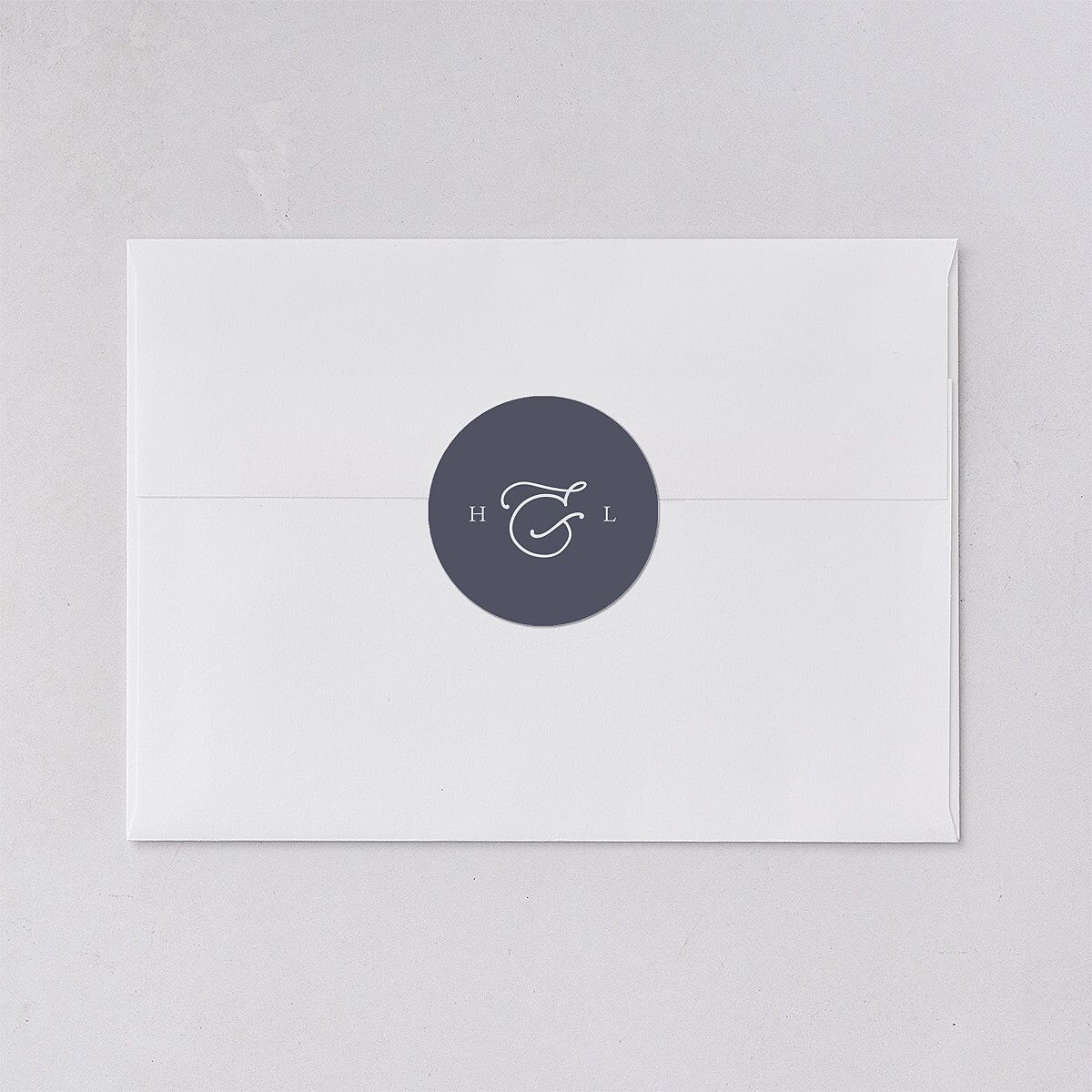 Gilded Photo Wedding Stickers Midnight Navy