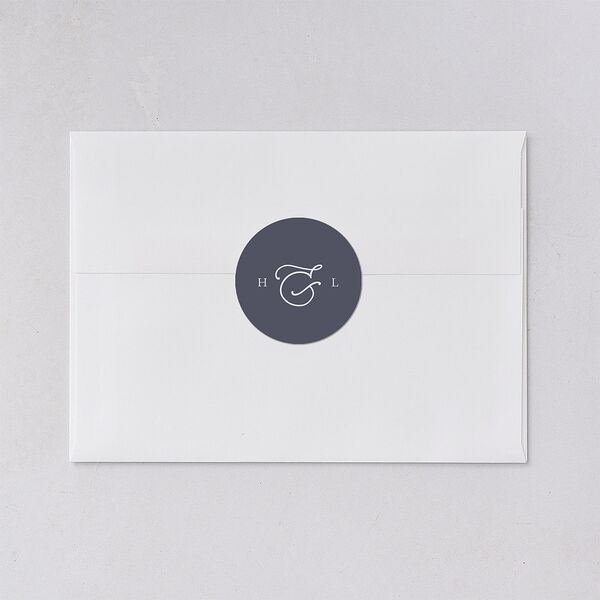Gilded Photo Wedding Stickers Midnight Navy