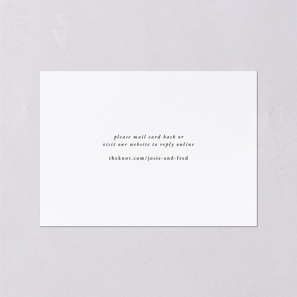 Black Tie Crest Wedding Response Cards Pure White Signature Standard