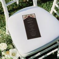 Vintage Nouveau Floral Wedding Programs Merlot Signature