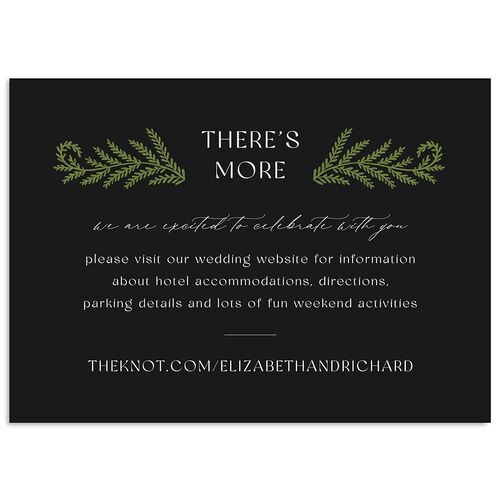 Woodland Whimsy Wedding Enclosure Cards Charcoal Signature Standard