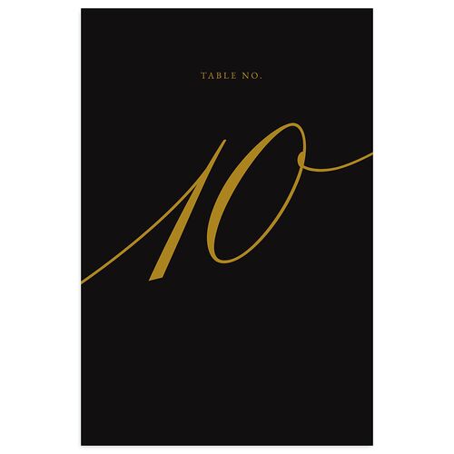 Exquisite Calligraphy Table Numbers Midnight Signature