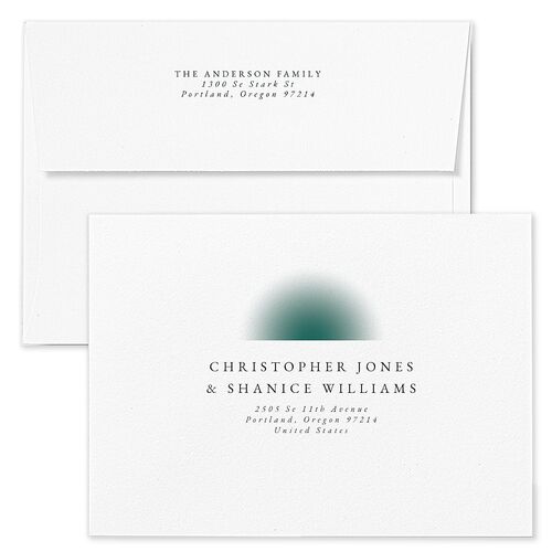 Holiday Hues Holiday Card Envelopes Kraft Dark Green Both Recipient and Return Addresses Standard Signature