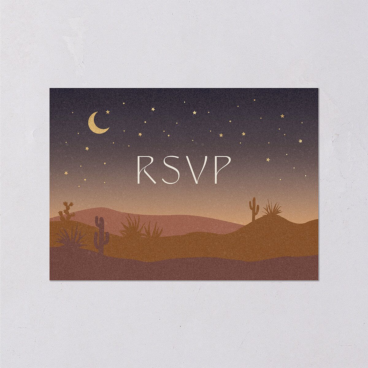 Desert Moon Wedding Response Cards — view 1