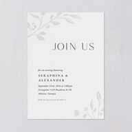 Botanical Initials Rehearsal Dinner Invitations Sea Foam Signature Blank