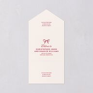 Retro Wedding Cake All-in-One Wedding Invitations Crimson Signature Light Both Recipient and Return Addresses No