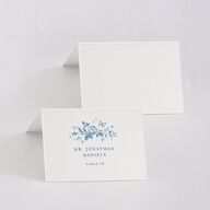 Elegant Rose Crest Place Cards Sapphire Signature