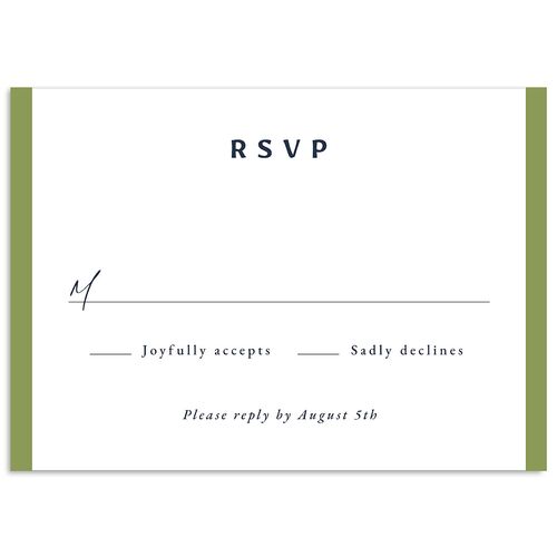 Vintage Garden Wedding Response Cards Moody Blue Signature