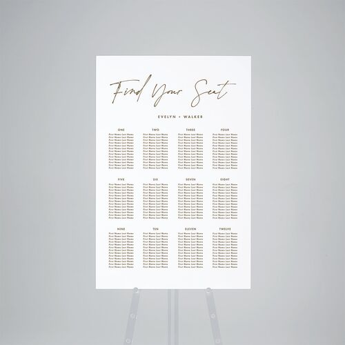 Picture This Photo Standard Seating Chart Large Sepia Standard Outdoor Corrugated L Seating