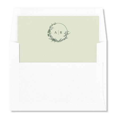 Botanical Arch Envelope Liners Hunter Green Standard