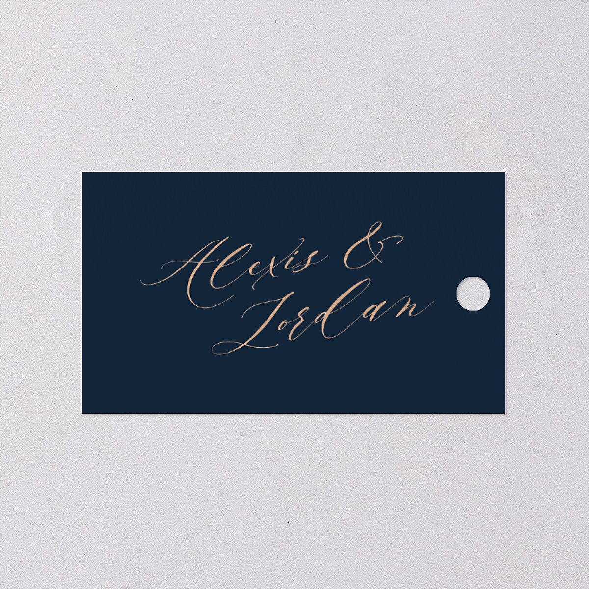 Elegant Glow Favor Gift Tags Navy Signature
