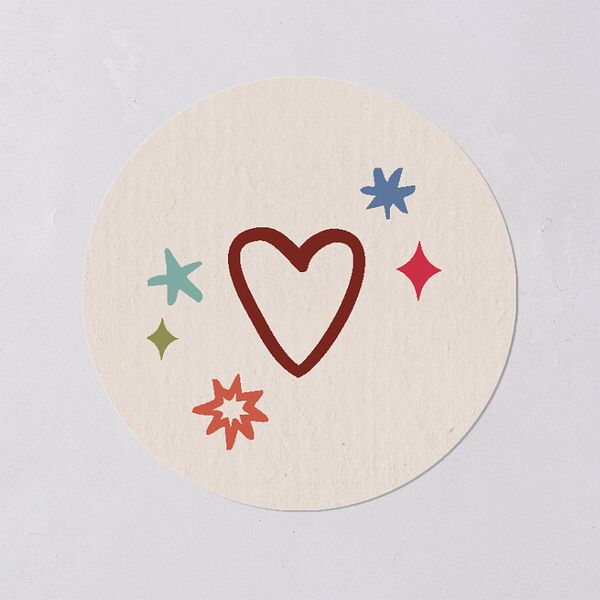 What a Year Whimsical Calendar Photos Holiday Stickers Maroon Circle