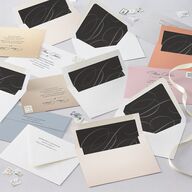 Vintage Flourish Save The Date Cards Pure White Signature smooth Blank No Standard
