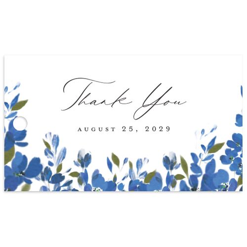 Delphinium Crest Favor Gift Tags Sea Blue Signature