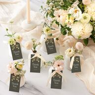 Rustic Nouveau Favor Gift Tags Gold Hunter Green Signature