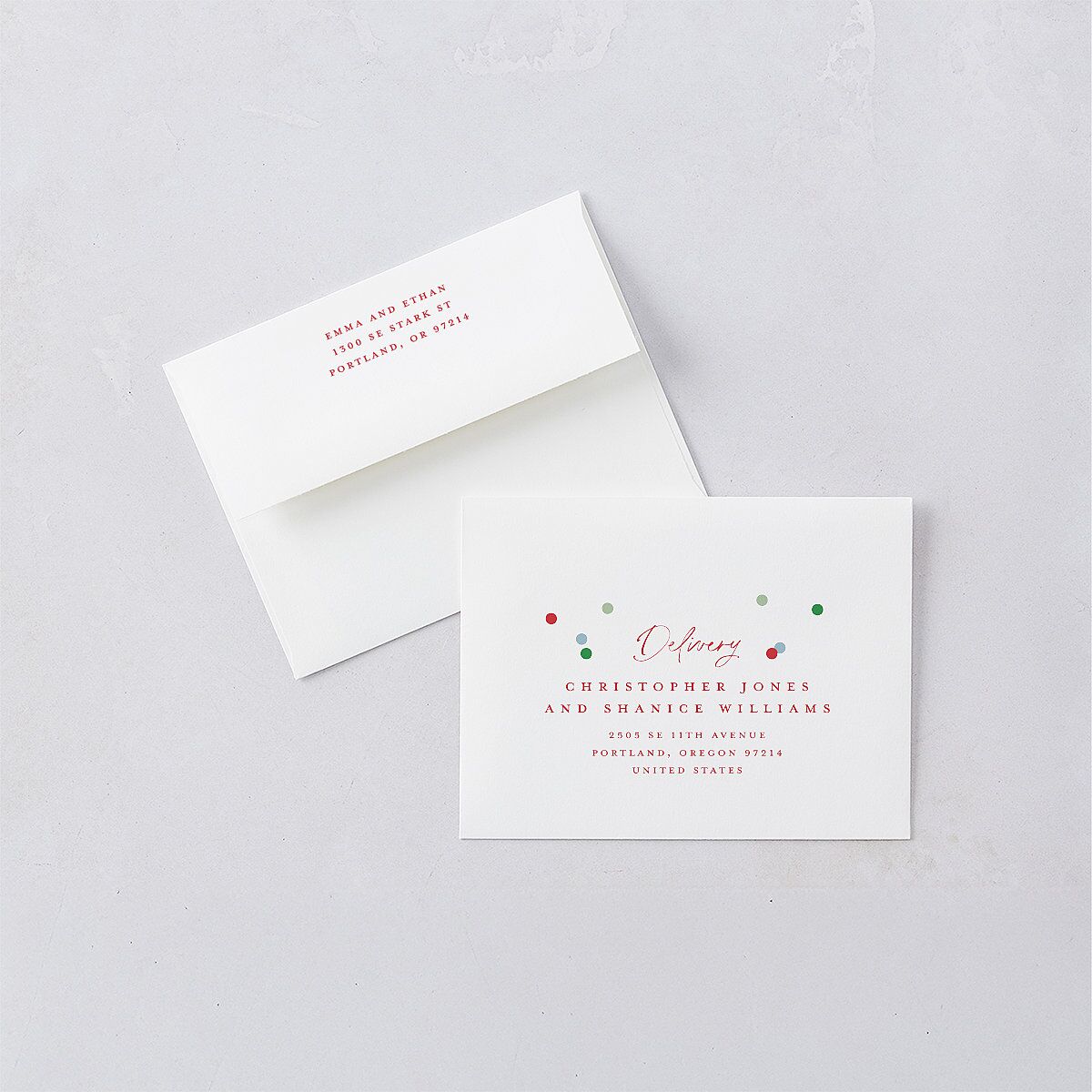 Instant Film Christmas Confetti Thank You Cards Ivory