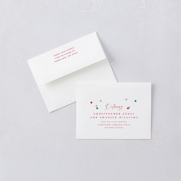 Instant Film Christmas Confetti Thank You Cards Ivory