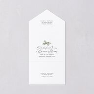 Floral Arc All-in-One Wedding Invitations Shell Pink Signature Light Both Recipient and Return Addresses No