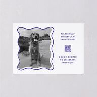 Hand Drawn Wavy Border Wedding Enclosure Cards Sapphire Signature Standard
