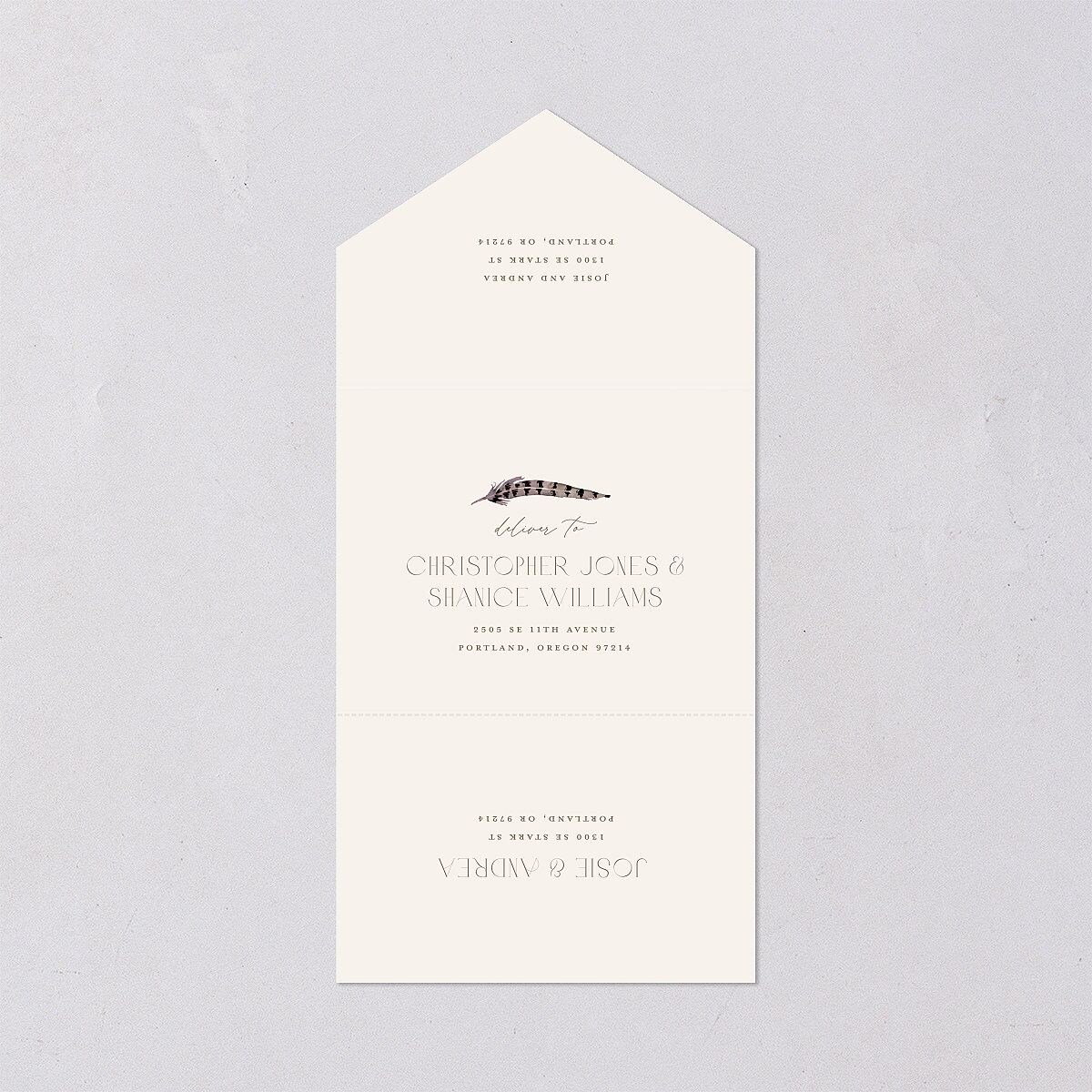Eclectic Adornment All-in-One Wedding Invitations — view 2